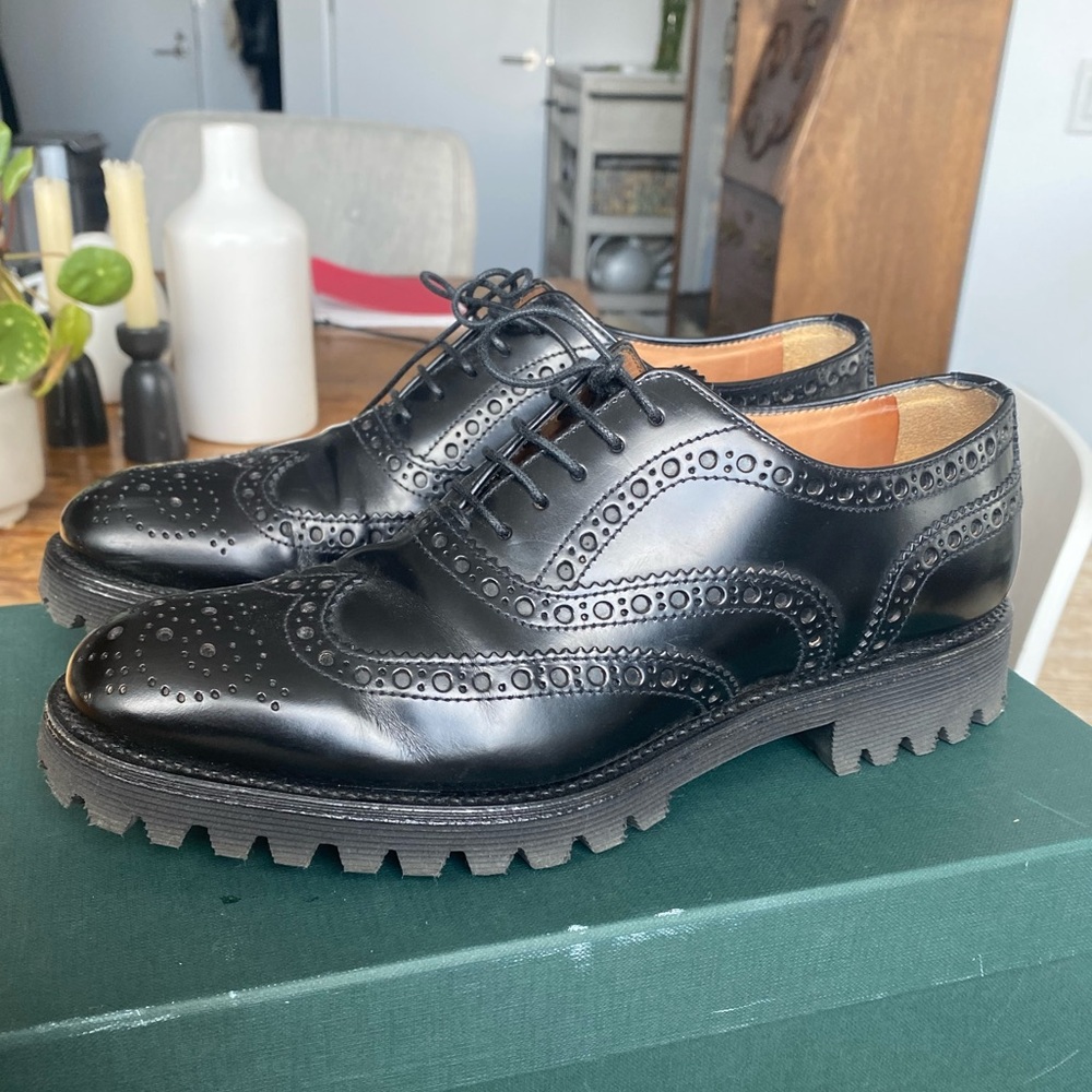 Church’s Carla Oxford Brogue Loafers womens Size 37 lug sole